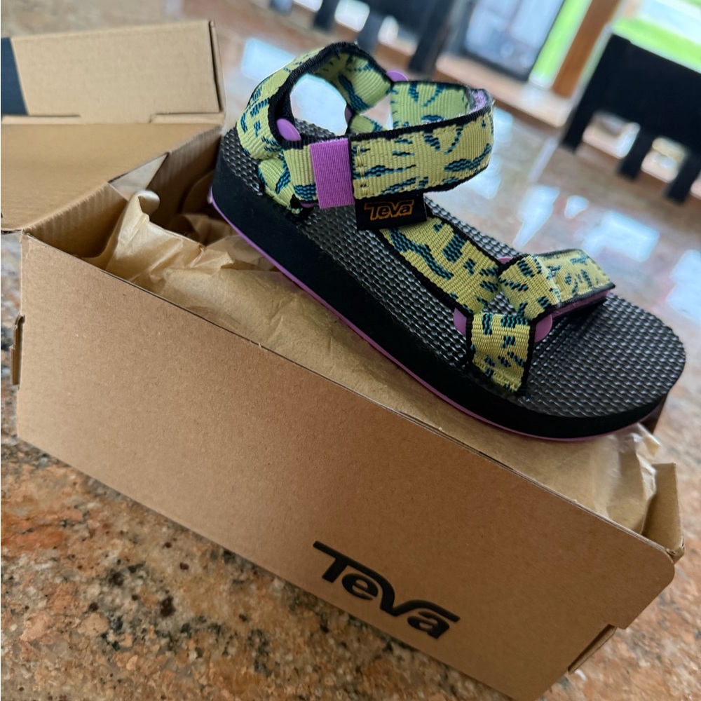 Teva Black and Purple Adventure Sandals